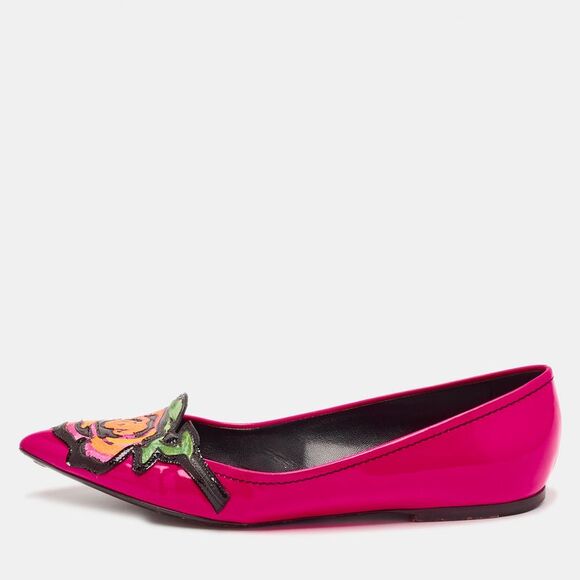 Louis Vuitton Pink Patent Leather Stephen Sprouse Rose Ballet Flats Size 35.5,New Products : American Fashion Style Bags On Sale